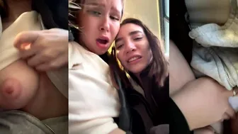 Liza_risky & shuggybaby Stripchat 2026 Lesbian tease in public show 3