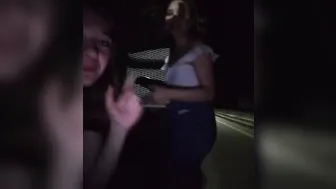 Girls livestreaming in a public park show 2