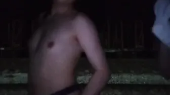 Girls livestreaming in a public park show 2