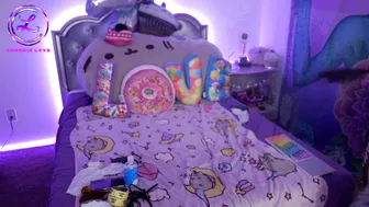 chroniclove Pretty girl with pigtails exposes small tits