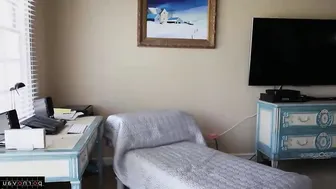 DILLION HARPER skinny pussy caresses shaved pussy