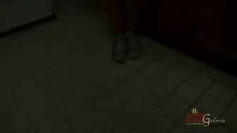 Phoebe  jumping on a dildo