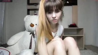 little_mini luxurious mare masturbates both holes