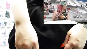 spookybunz hot slut caresses shaved cunt