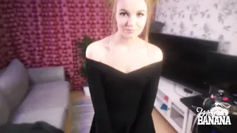 MissBanana cute bitch fucks point with her finger