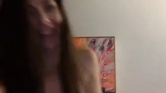 kateelife imposing chick sucks dildo and jumps on the phallus