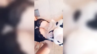 Dotti Pink  big tit babe pulls clit