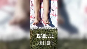 ISABELLE DELTORE ONLYFANS Getting a bit naughty while sunbathing