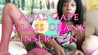 krystal gem anal gape glass crank insertion