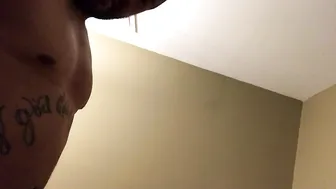 daddy slave deepthroat gagging on my master cock