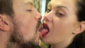 Mistress Misha Goldy Wet and wild kissing with passionate