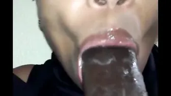 DICK SUCKING LIPS AND FACIALS -Foreign Lipz Introduces Herself With A Sloppy Blowjob