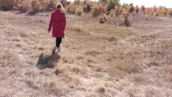 Doris Dawn Doris Pees In The Puszta. Wild Cougar Out In Nature