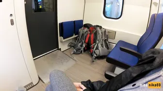 MihaNika69 082 Real Public Blowjob in the Train ¦ POV Oral Creampie by MihaNika69 1080p