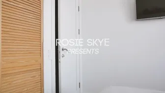 RosieSkye 18 Years Babe in Stockings makes Sloppy Blowjob and gets Oral Creampie POV