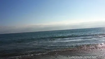 Luscious Lopez _[0650019] #beach #twerk #spread #lusciouslopez tiny dress [2017-10-17]