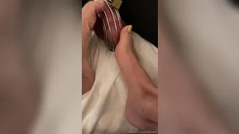 footbaddie 26.06.2019 7985086 NEW CLIP CHASTITY CAGE FOOT TEASE ON MY SUB