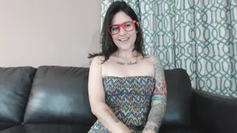 Erin Marie O'Keefe aka Goddess Green Eyed joi-dress-glasses