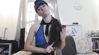 ScarletDatz luxurious slut masturbates shaved pussy