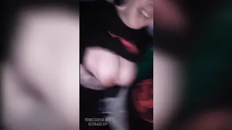 PRlNCESSKlRA charming whore sticks dildo in the vagina