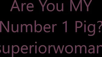 SuperiorWoman manyvids_Are You My Number 1 Pig