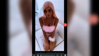 Kristen Hancher onlyfans Busty babe gently caresses her pussy