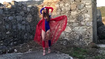 Alina, Emily Poker Slender lady with a tattoo shows her charms