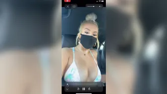 Tana Mongeau  onlyfans Cool skinny rubs her lips sex
