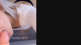 LaynaBoo aka Layna Boo aka laynaaboo onlyfans Extravagant fucking dances with a long dildo