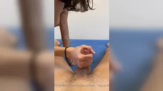 Eva Generosi aka nofacefreak_ onlyfans elegant blonde dabbles with dildo