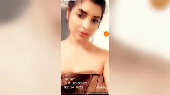 Emira Kowalska aka emirafoods onlyfans naughty bitch caresses natural tits