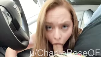 Callsigncharlie Onlyfans 11-Feb-2025 greedily sucks and jerks off cock in the car